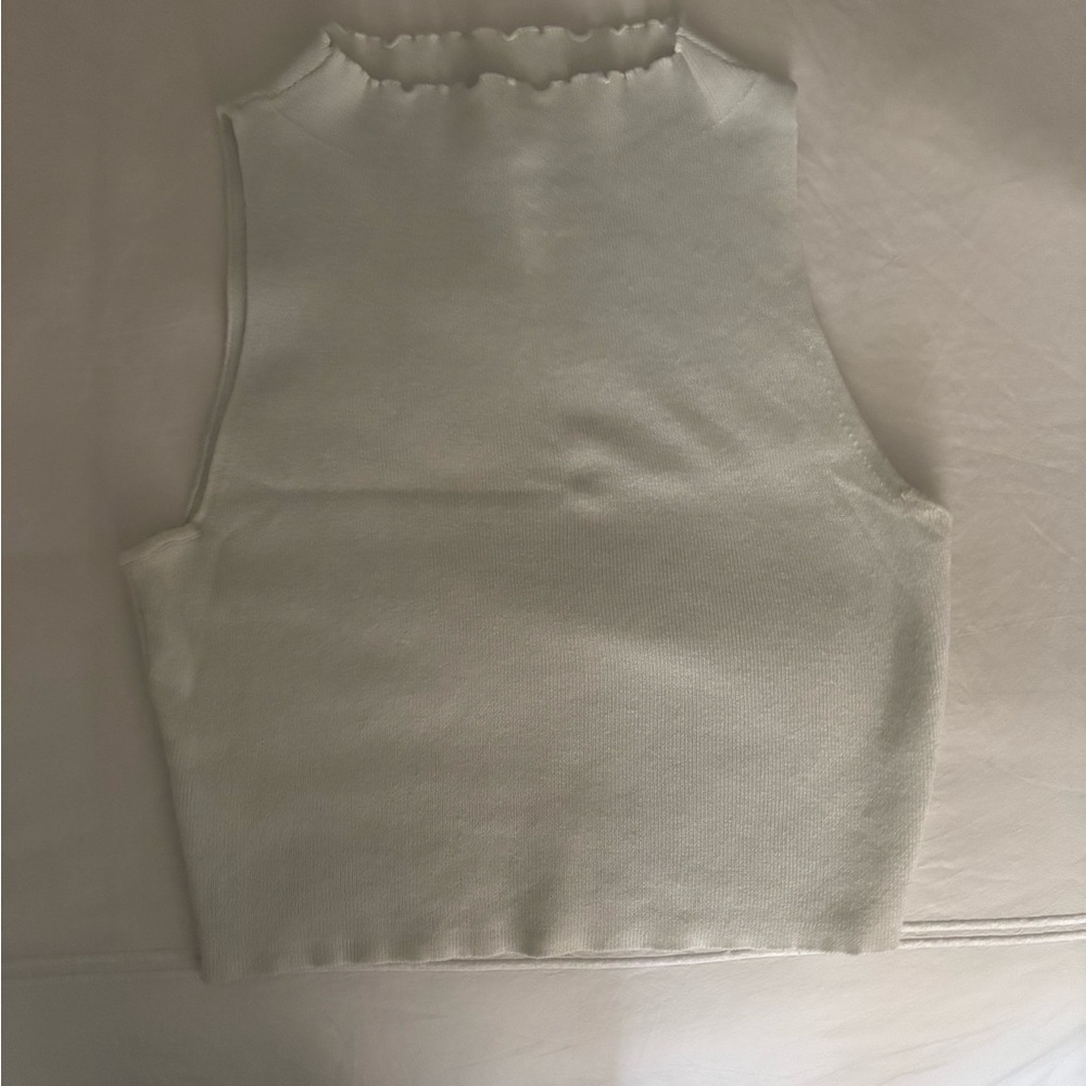 Sleeveless Cream Top